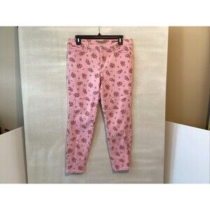 nine west vintage america collection pants women’s 8 pink floral